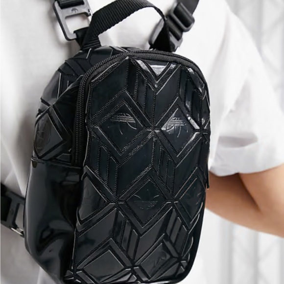 Black Geometric Adidas mini backpack - Picture 1 of 7
